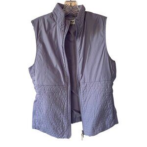 Annika Cutter & Buck Quilted Lavender Vest Size Medium Lightweight Full-Zip